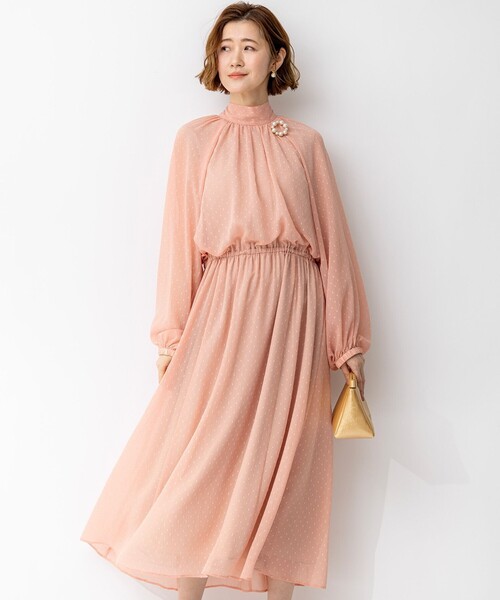 シフォンドレス ドットクレープシフォン ドレス（ドレス）｜23区（ニジュウサンク）の