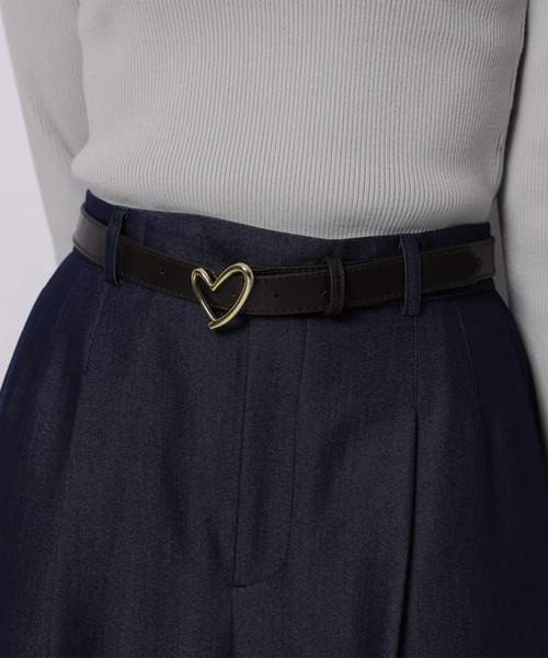 JUSGLITTY（ジャスグリッティー）の「ハートベルト付ワイドパンツ（その他パンツ・レディース・ネイビー・2/1/0）」の3枚目の写真