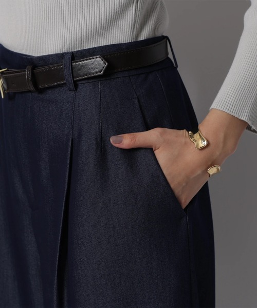 JUSGLITTY（ジャスグリッティー）の「ハートベルト付ワイドパンツ（その他パンツ・レディース・ネイビー・2/1/0）」の4枚目の写真