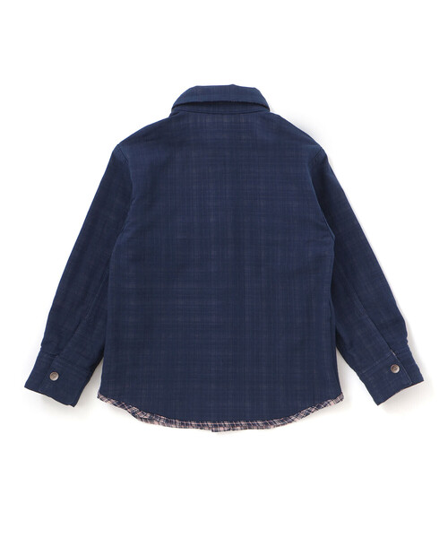 WASK（ワスク）の「リバーシブルガーゼチェックシャツ（シャツ/ブラウス・キッズ・ネイビー・140cm/160cm/150cm）」の8枚目の写真