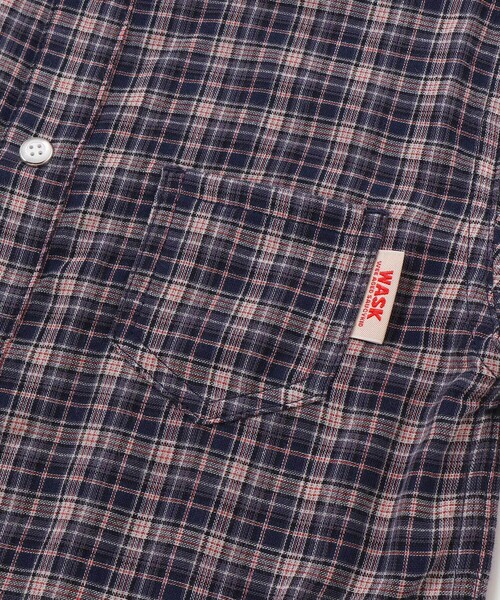 WASK（ワスク）の「リバーシブルガーゼチェックシャツ（シャツ/ブラウス・キッズ・ネイビー・140cm/160cm/150cm）」の10枚目の写真