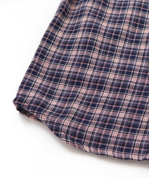 WASK（ワスク）の「リバーシブルガーゼチェックシャツ（シャツ/ブラウス・キッズ・ネイビー・140cm/160cm/150cm）」の12枚目の写真