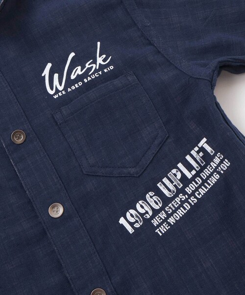 WASK（ワスク）の「リバーシブルガーゼチェックシャツ（シャツ/ブラウス・キッズ・ネイビー・140cm/160cm/150cm）」の15枚目の写真
