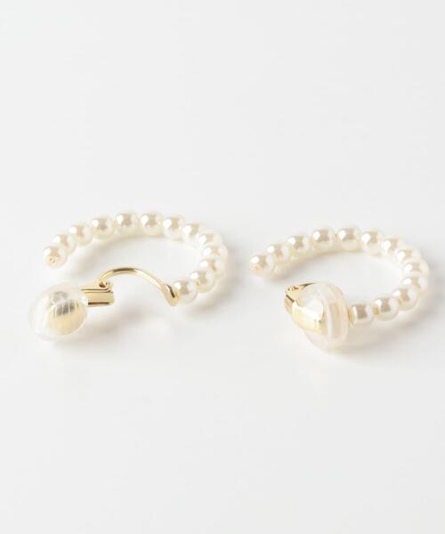 SMELLY（スメリー）の「パールフープイヤリング（イヤリング・レディース・ホワイト・-）」の9枚目の写真
