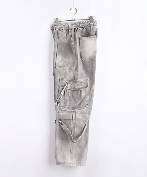 WESTSEA（ウエストシー）の「ウォッシュ加工 カーゴデザイン デニムパンツ 裏起毛（デニムパンツ・メンズ・グレー/ブラック・XL/M/L）」の7枚目の写真