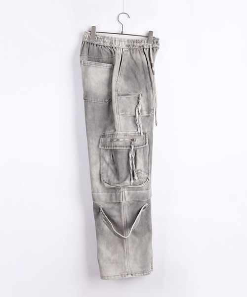 WESTSEA（ウエストシー）の「ウォッシュ加工 カーゴデザイン デニムパンツ 裏起毛（デニムパンツ・メンズ・グレー/ブラック・XL/M/L）」の8枚目の写真