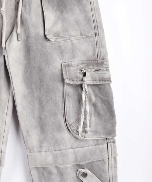 WESTSEA（ウエストシー）の「ウォッシュ加工 カーゴデザイン デニムパンツ 裏起毛（デニムパンツ・メンズ・グレー/ブラック・XL/M/L）」の10枚目の写真