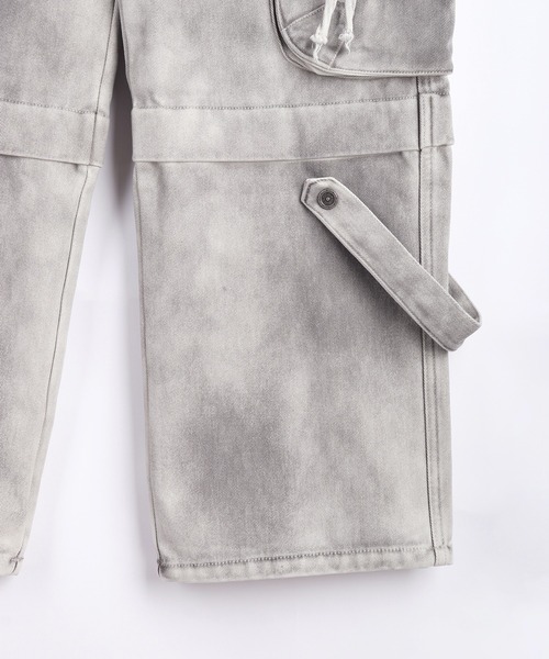 WESTSEA（ウエストシー）の「ウォッシュ加工 カーゴデザイン デニムパンツ 裏起毛（デニムパンツ・メンズ・グレー/ブラック・XL/M/L）」の11枚目の写真