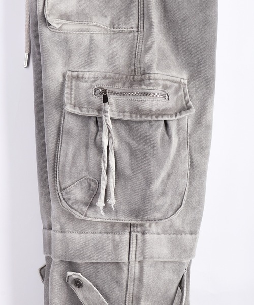 WESTSEA（ウエストシー）の「ウォッシュ加工 カーゴデザイン デニムパンツ 裏起毛（デニムパンツ・メンズ・グレー/ブラック・XL/M/L）」の12枚目の写真