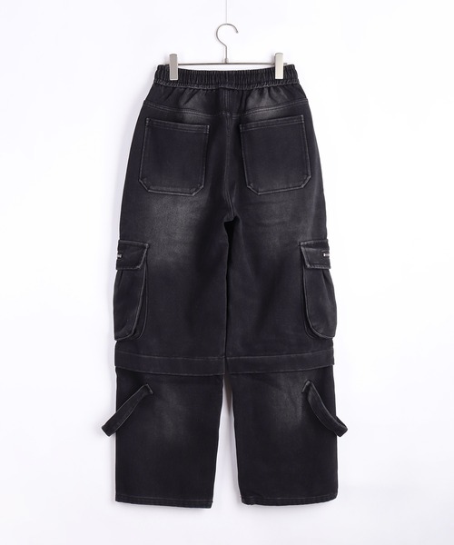 WESTSEA（ウエストシー）の「ウォッシュ加工 カーゴデザイン デニムパンツ 裏起毛（デニムパンツ・メンズ・グレー/ブラック・XL/M/L）」の4枚目の写真