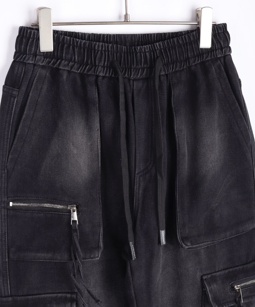 WESTSEA（ウエストシー）の「ウォッシュ加工 カーゴデザイン デニムパンツ 裏起毛（デニムパンツ・メンズ・グレー/ブラック・XL/M/L）」の5枚目の写真