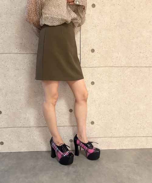 Jeffrey Campbell(ジェフリーキャンベル)の「レトロチェック レースアップパンプス(パンプス・レディース・オレンジ/ネイビー・38/37/36)」の17枚目の写真