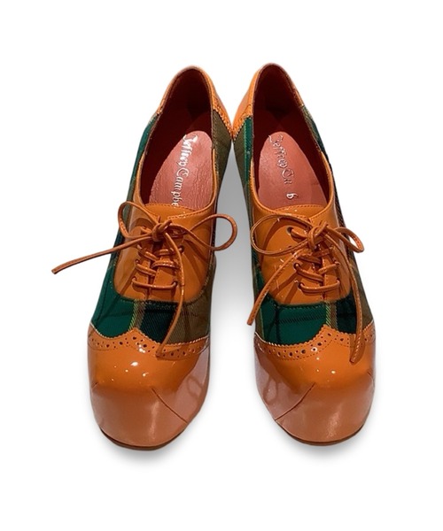 Jeffrey Campbell(ジェフリーキャンベル)の「レトロチェック レースアップパンプス(パンプス・レディース・オレンジ/ネイビー・38/37/36)」の21枚目の写真