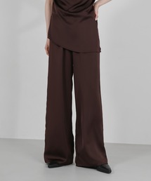 select MOCA（セレクトモカ）の「ストレートイージーサテンパンツ【セットアップ対応 手洗い可】（その他パンツ）」