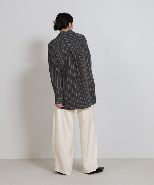 select MOCA（セレクトモカ）の「ストレートイージーサテンパンツ【セットアップ対応】（その他パンツ・レディース・ブラウン/ブラック/アイボリー・LARGE/MEDIUM）」の20枚目の写真