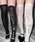 me+em select�i�~�[���Z���N�g�j�́u�y �I�ׂ�R���A�\�[�g �z���^�����O���S�V�A�[�j�[�n�C�\�b�N�X �^  lettering logo sheer knee high socks�i�\�b�N�X/�C���j�v�b�z���C�g
