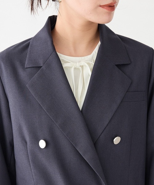 CRAFT STANDARD BOUTIQUE（クラフトスタンダードブティック）の「＜セレモニー／ハレの日＞ダブルテーラードジャケット◆（テーラードジャケット・レディース・ベージュ系その他2/グレー・FREE）」の3枚目の写真