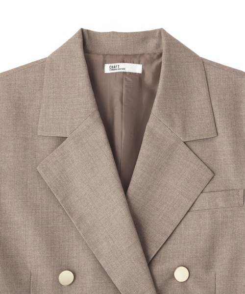 CRAFT STANDARD BOUTIQUE（クラフトスタンダードブティック）の「＜セレモニー／ハレの日＞ダブルテーラードジャケット◆（テーラードジャケット・レディース・ベージュ系その他2/グレー・FREE）」の8枚目の写真