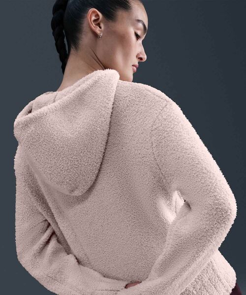 NIKE(ナイキ)の「ナイキ スポーツウェア フェニックス コージー ブークレ ウィメンズ ルーズ ニット パーカー / Nike Sportswear Phoenix Cozy Boucle Women's Loose Knit Hoodie HV2769-667 Silt Red(パーカー・レディース・ピンク系その他2・M/L/XL/XS/S)」の2枚目の写真