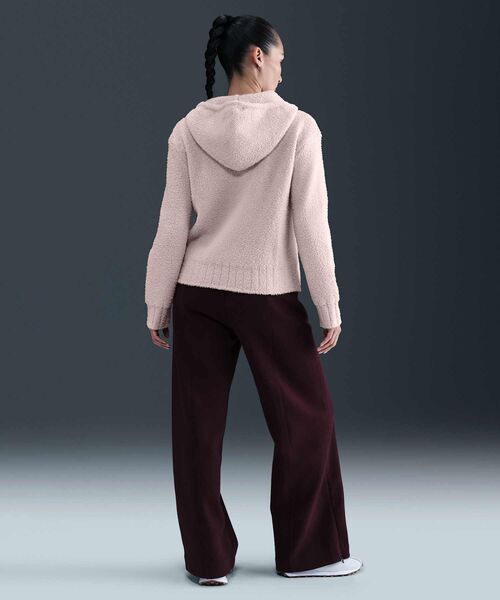 NIKE(ナイキ)の「ナイキ スポーツウェア フェニックス コージー ブークレ ウィメンズ ルーズ ニット パーカー / Nike Sportswear Phoenix Cozy Boucle Women's Loose Knit Hoodie HV2769-667 Silt Red(パーカー・レディース・ピンク系その他2・M/L/XL/XS/S)」の5枚目の写真