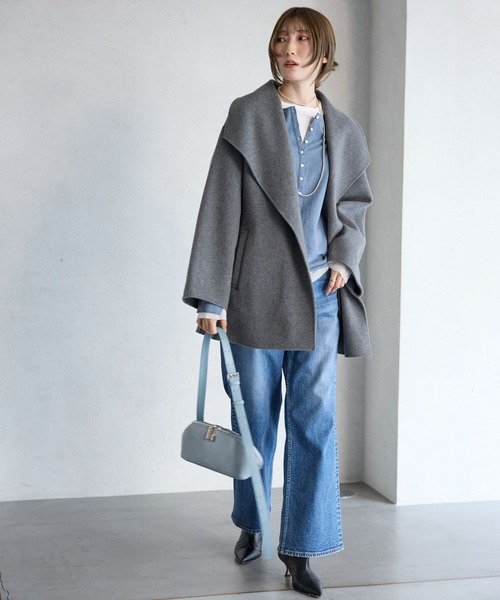 ADD CULUMN（アドカラム）の「【ADD CULUMN】FIGRE BODY BAG（ハンドバッグ・レディース・サックスブルー・フリー）」の2枚目の写真