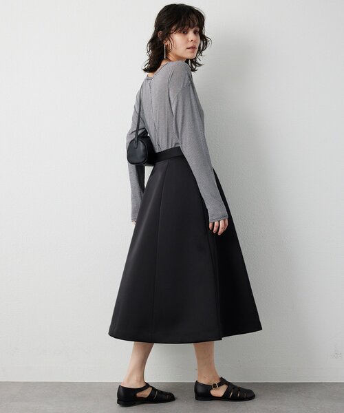 THE PAUSE（ザ ポーズ）の「【THE PAUSE】ボンディングフレアスカート（スカート・レディース・ブラック/ベージュ・38/36）」の16枚目の写真