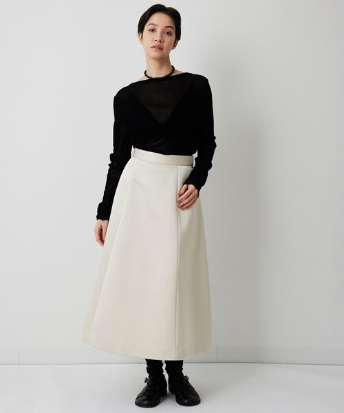 THE PAUSE（ザ ポーズ）の「【THE PAUSE】ボンディングフレアスカート（スカート・レディース・ブラック/ベージュ・38/36）」の12枚目の写真