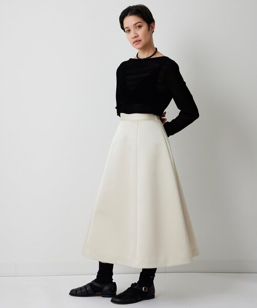 THE PAUSE（ザ ポーズ）の「【THE PAUSE】ボンディングフレアスカート（スカート・レディース・ブラック/ベージュ・38/36）」の20枚目の写真