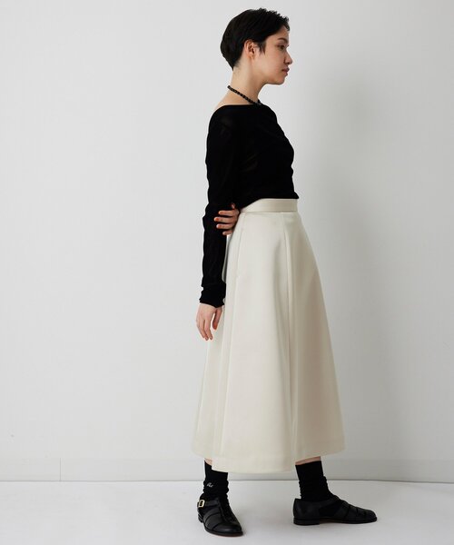THE PAUSE（ザ ポーズ）の「【THE PAUSE】ボンディングフレアスカート（スカート・レディース・ブラック/ベージュ・38/36）」の10枚目の写真