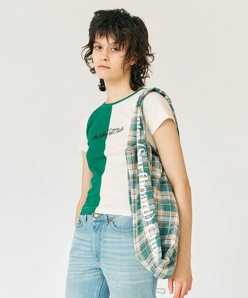 Stockholm Surfboard Club(ストックホルムサーフボードクラブ)の「Stockholm Surfboard Club/ストックホルムサーフボードクラブ エコバッグ LOGO SHOPPER(エコバッグ/サブバッグ・レディース・グリーン・FREE)」の1枚目の写真