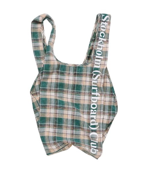 Stockholm Surfboard Club(ストックホルムサーフボードクラブ)の「Stockholm Surfboard Club/ストックホルムサーフボードクラブ エコバッグ LOGO SHOPPER(エコバッグ/サブバッグ・レディース・グリーン・FREE)」の6枚目の写真