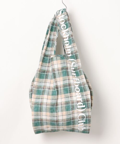 Stockholm Surfboard Club(ストックホルムサーフボードクラブ)の「Stockholm Surfboard Club/ストックホルムサーフボードクラブ エコバッグ LOGO SHOPPER(エコバッグ/サブバッグ・レディース・グリーン・FREE)」の10枚目の写真