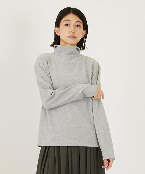 LOGEMENT DE CLAIRE(ロジュモンドクレール)の「2WAYハイネックカーデ&プルオーバー(カーディガン/ボレロ・レディース・キナリ/オフホワイト/トップグレー/ブルー・FREE)」の3枚目の写真