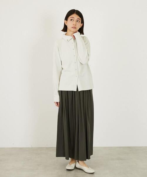 LOGEMENT DE CLAIRE(ロジュモンドクレール)の「2WAYハイネックカーデ&プルオーバー(カーディガン/ボレロ・レディース・キナリ/オフホワイト/トップグレー/ブルー・FREE)」の5枚目の写真