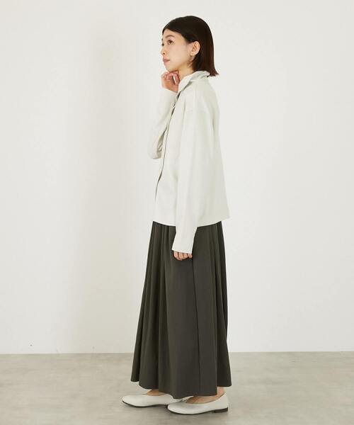 LOGEMENT DE CLAIRE(ロジュモンドクレール)の「2WAYハイネックカーデ&プルオーバー(カーディガン/ボレロ・レディース・キナリ/オフホワイト/トップグレー/ブルー・FREE)」の7枚目の写真