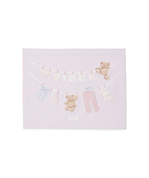 KIDS】エアリーモコウォッシングアニマルジャガードブランケット