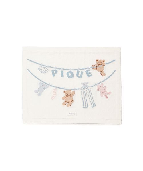 KIDS】エアリーモコウォッシングアニマルジャガードブランケット