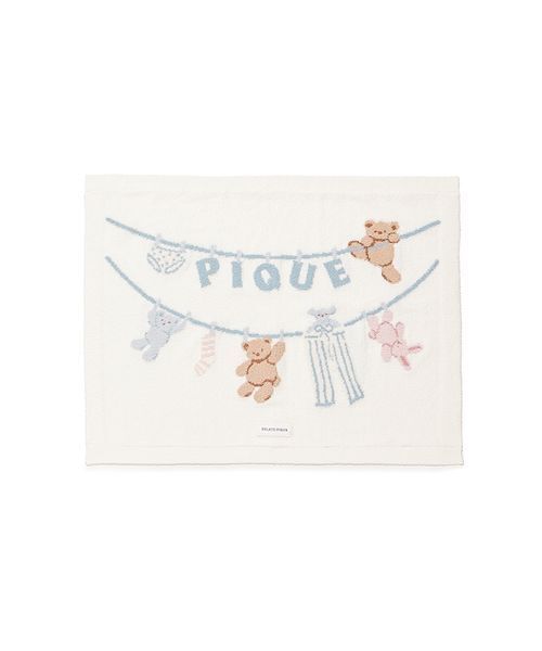 KIDS】エアリーモコウォッシングアニマルジャガードブランケット