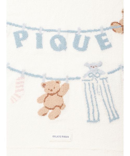 KIDS】エアリーモコウォッシングアニマルジャガードブランケット