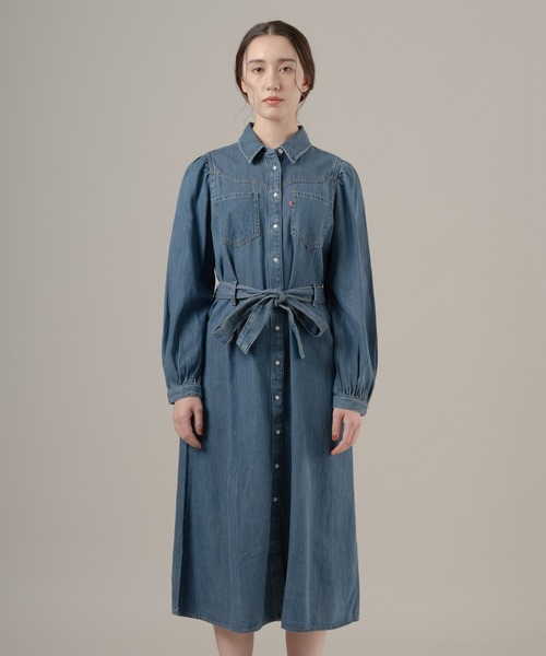 Levi's(リーバイス)の「Levi's/リーバイス ロングスリーブ マキシドレス(シャツワンピース・レディース・インディゴブルー・XS/S/M)」の1枚目の写真