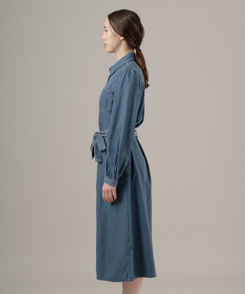 Levi's(リーバイス)の「Levi's/リーバイス ロングスリーブ マキシドレス(シャツワンピース・レディース・インディゴブルー・XS/S/M)」の2枚目の写真