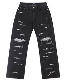 RUNDS（ランディエス）の「デストロイドコーティングデニムパンツ（デニムパンツ）」