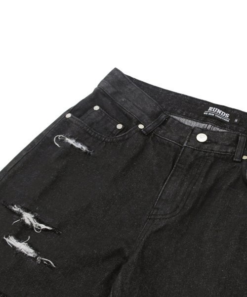 RUNDS(ランディエス)の「デストロイドコーティングデニムパンツ(デニムパンツ・レディース・その他・M/L)」の3枚目の写真