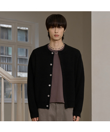 FW ウォッシャブルハッチラウンドクロップニットカーディガン (3カラー)