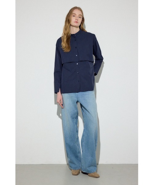AZUL by moussy(アズールバイマウジー)の「レイヤードバンドカラーシャツ(シャツ/ブラウス・レディース・サックスブルー/ネイビー/オフホワイト・FREE)」の20枚目の写真