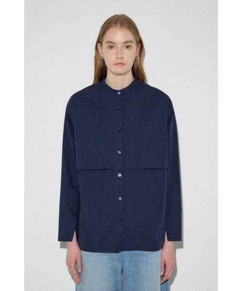 AZUL by moussy(アズールバイマウジー)の「レイヤードバンドカラーシャツ(シャツ/ブラウス・レディース・サックスブルー/ネイビー/オフホワイト・FREE)」の21枚目の写真