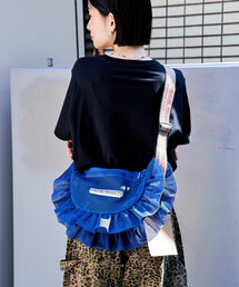 ＜新色追加＞THEATRE PRODUCTS × FREAK'S STORE/シアタープロダクツ 別注 メッシュ フリル ラウンド ショルダーバッグ