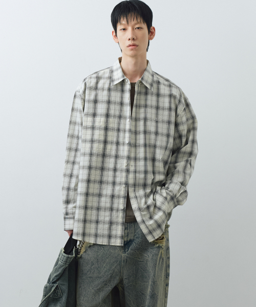 Big Unionの「マルチチェックシャツ(ホワイト)(シャツ/ブラウス・メンズ・その他・S/M/L)」の1枚目の写真