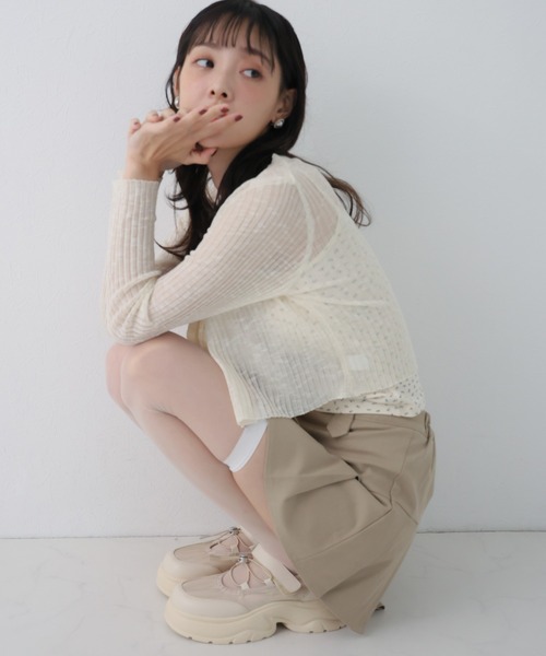 VIVIAN（ヴィヴィアン）の「厚底レースアップメリージェーンスニーカー ZOZOTOWN+オフィシャルサイト限定商品（ドレスシューズ・レディース・ベージュ/ブラック・LL/L/M/S）」の21枚目の写真