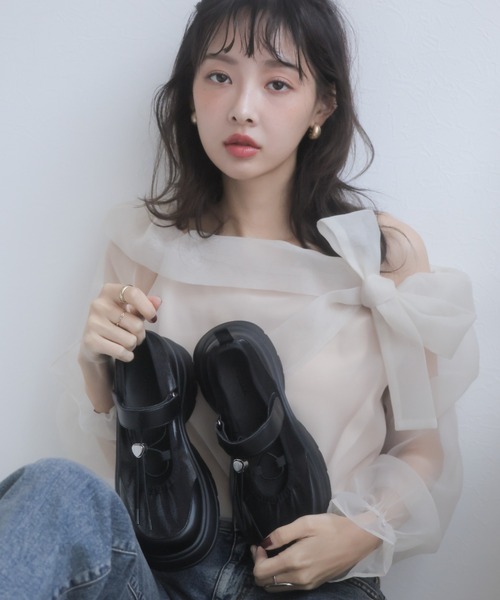 VIVIAN（ヴィヴィアン）の「厚底レースアップメリージェーンスニーカー ZOZOTOWN+オフィシャルサイト限定商品（ドレスシューズ・レディース・ベージュ/ブラック・LL/L/M/S）」の10枚目の写真